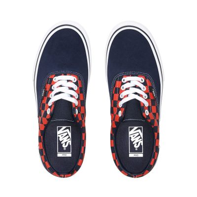 Vans Checkerboard Era Pro - Erkek Spor Ayakkabı (Turuncu Lacivert)